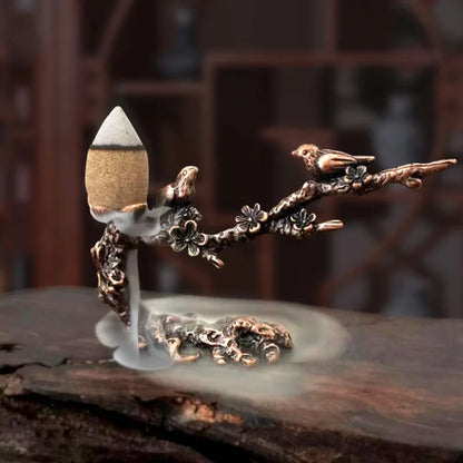 Incense Burner Aroma Burner Creative Lotus Bunrer Cones Backflow Incense Holder Plum Branch Home Decor