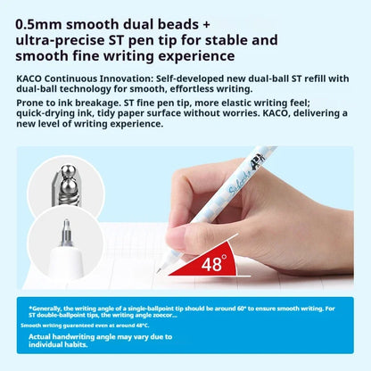 KACO ZAKUZAKU Gel Pen Set,0.5mm Smooth ST Nib Aesthetic Writing Black Ink Stress-Relief Signing Stylos For Journaling,Work,Study