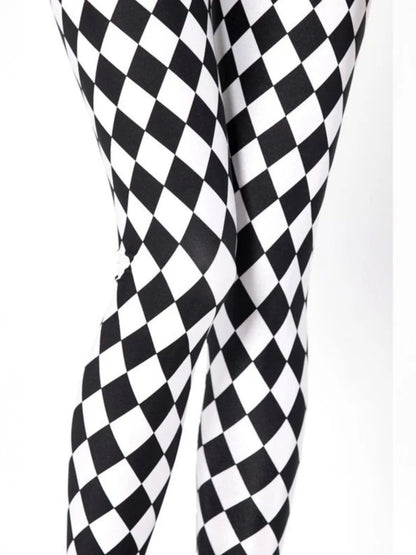 loween Print High-Waisted Tight Leggings Women's Street Sle Casual Pants Straight Cut High Waist Other Material 00%