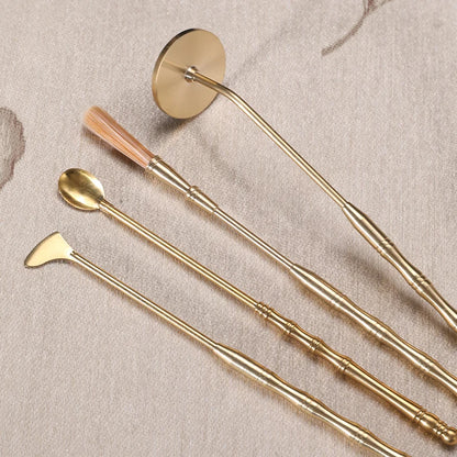 Brass incense burner tools Incense spoon Incense spatula Incense mold tools Incense powder Yoga meditation incense