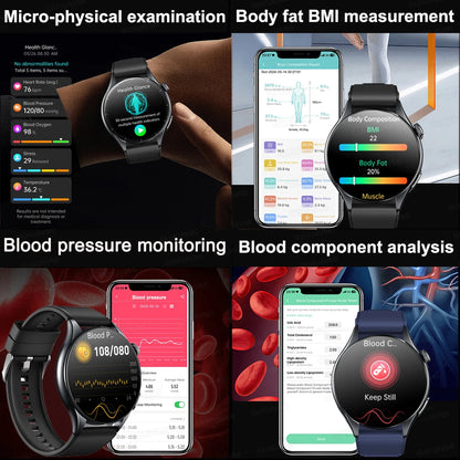 2026 New Smart Watch ECG+PPG Health monitoring Blood pressure UricAcid  Fitness Tracker Clock Sport Call Smartwatch Custom dial
