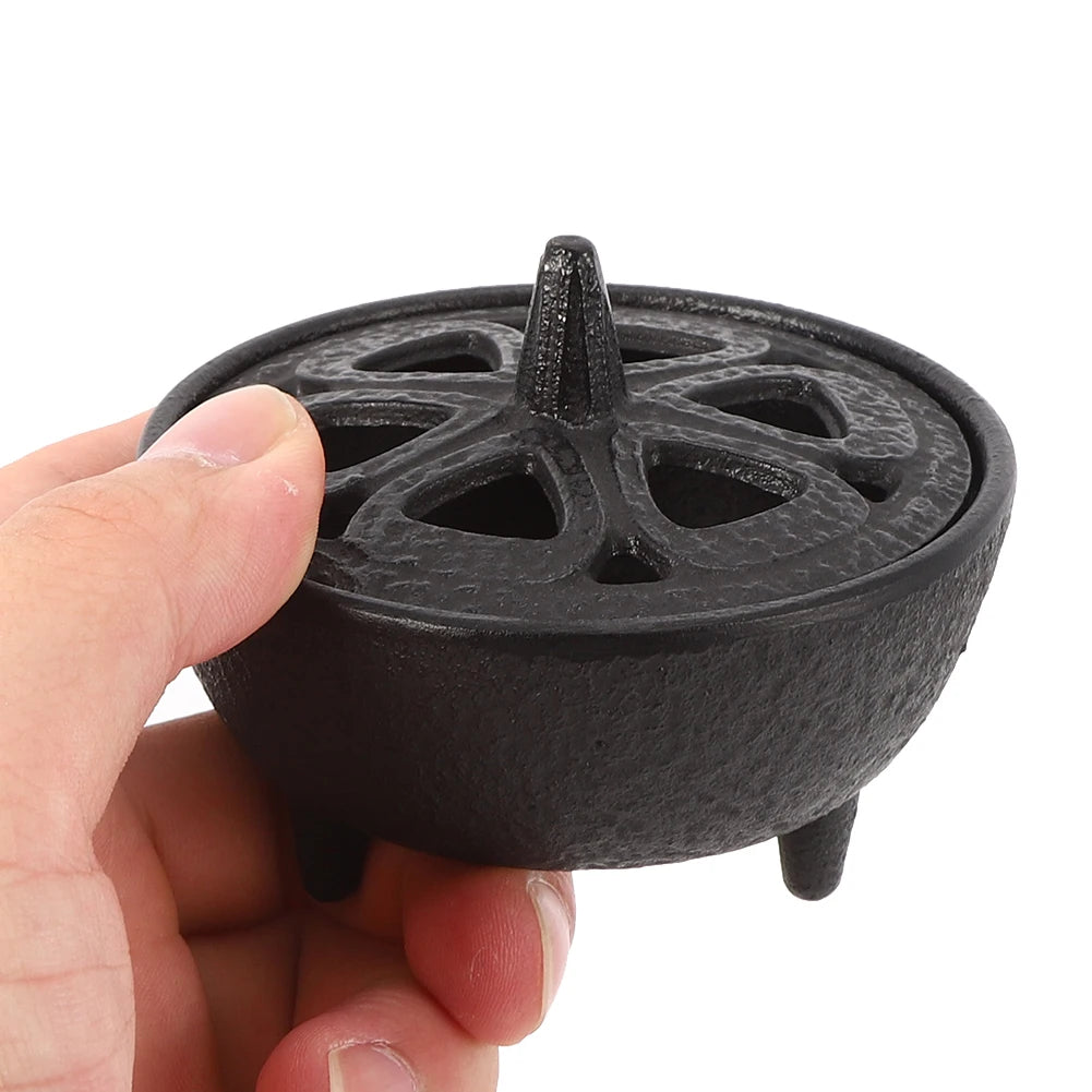 Cast Iron Lotus‑Shaped Incense Aromatherapy  for Home Decoration Bathroom Bedroom Home decoration Incense Container
