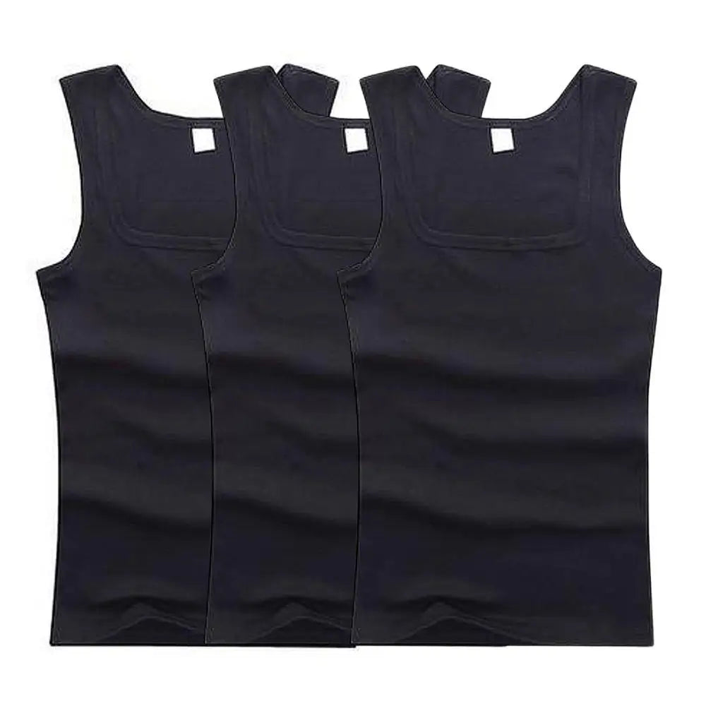3pcs/set Four Seasons Men Tank Tops Black White Gray Singlets Sleeveless Men Vest Casual Bodybuilding Vest Sport Fitness T-shirt
