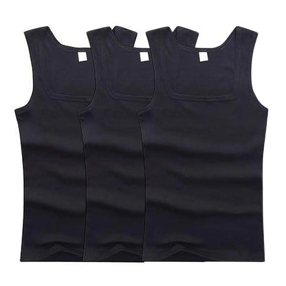 3pcs/set Four Seasons Men Tank Tops Black White Gray Singlets Sleeveless Men Vest Casual Bodybuilding Vest Sport Fitness T-shirt