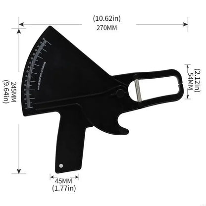 Body Fat Loss Tester Calculator Fitness Caliper Clip Measurement Fat Chart