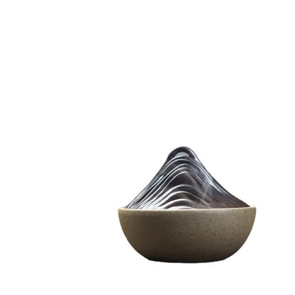 Antique coarse pottery incense burner creative manual large plate incense burner tea ceremony space incense burner