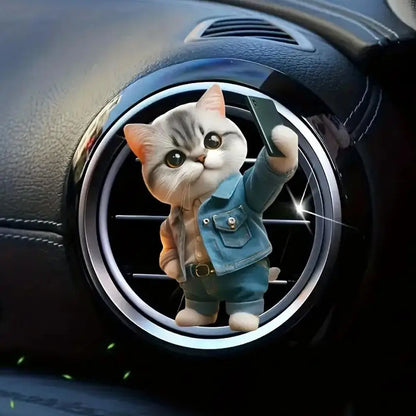 Car Outlet Vent Perfume Clips Car Air Freshener Conditioning Aromatherapy Cute Cat/dog Interior Decoration Accessories Tools