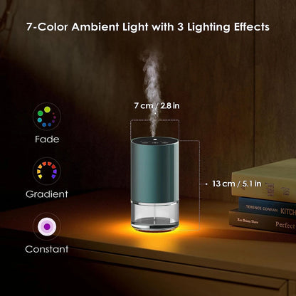 Waterless Diffuser for Essential Oil Nebulizer 100ml Capacity Battery Aromatherapy Mini Scent Air Machine Atomizing Diffuser