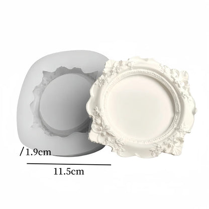 Rose Flower Aromatherapy Wax Ornament Silicone Mold DIY Gypsum Plaster Car Decoration Molds Candle Resin Mould