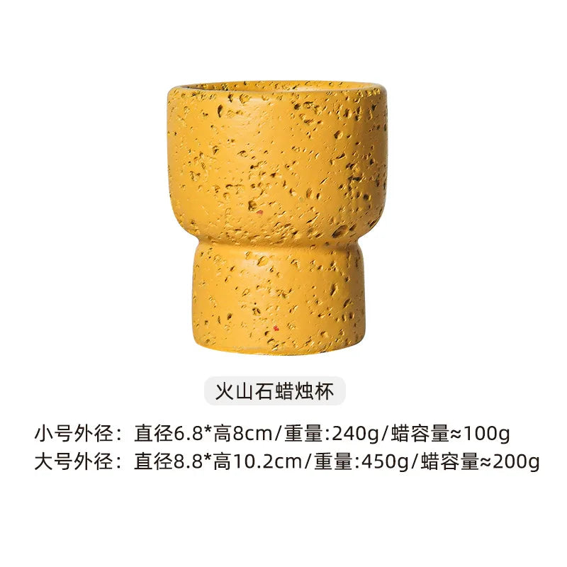 Simple Cement Home Aromatherapy Candle Empty Cup Diy High-value Crafts Indoor Candlestick Modern Home Decoration Ornaments