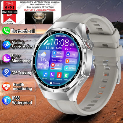 New Global Version Watch 6 Pro GPS Smart Watch Men Sports Fitness AMOLED Screen Health Monitor BT Call Waterproof Smartwatches