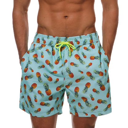 DATIFER Men's Sports Short Beachwear New Style Polyester Printing Fitness Beach Pants Surfing Swimming Trunks Bathing Swimwear