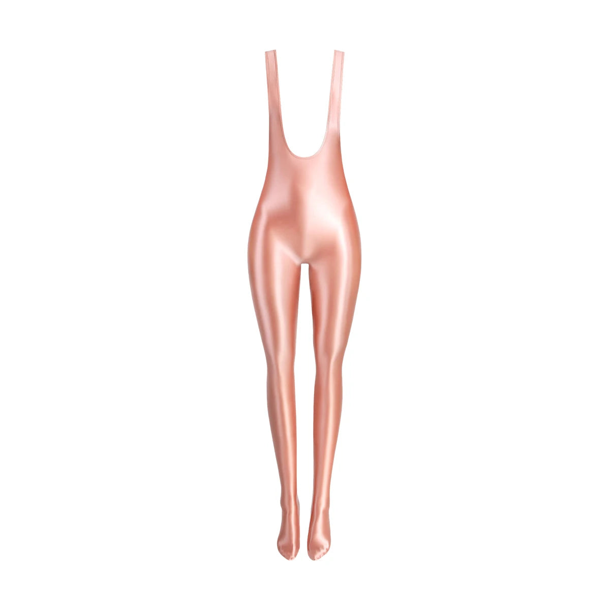 MJINM Glossy Silky Smooth High Stretch Bodybuilding Yoga Sports Tight Leggings Strap Jumpsuit Bodysuit Catsuit Overalls Playsuit
