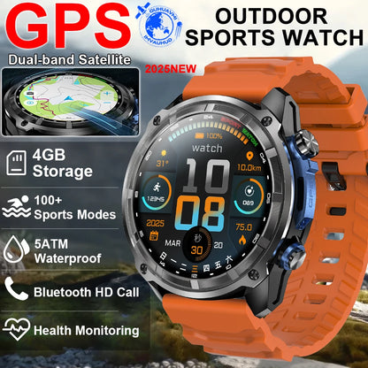 New Offline Map Built-in GPS Smart Watches Sports 5ATM 30M Waterproof 4GB Memory Bluetooth Call Swim Smart Bracelet For Man 2025
