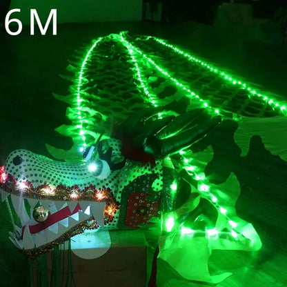 Red Green Light Dragon Dance For Children Adults Chinese Funny Fitness Dragon Set New Year Traditions Activities Festival Gifts