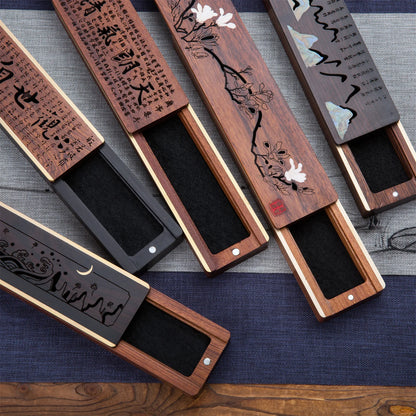 Wooden bed incense burner, cultural and creative Chinese style Zen ornaments, household incense sticks, solid wood creative