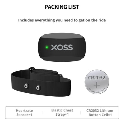 XOSS X2 Chest Strap Heart Rate Sensor Monitor Bluetooth ANT+ Wireless Health Fitness Smart Bicycle Sensor