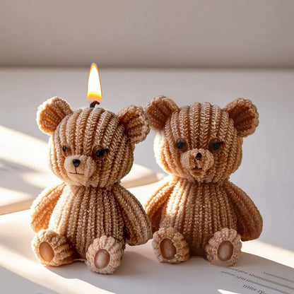 Cute Mini Bear Silicone Mold DIY Animal Bear Aromatherapy Candle Silicone Mold Crystal Epoxy Resin Soap Home Decoration
