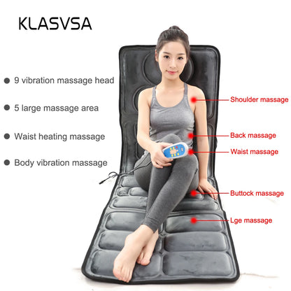 Electric Vibration Massage Cushion Heating Neck Back Massager Relaxation Health Care
