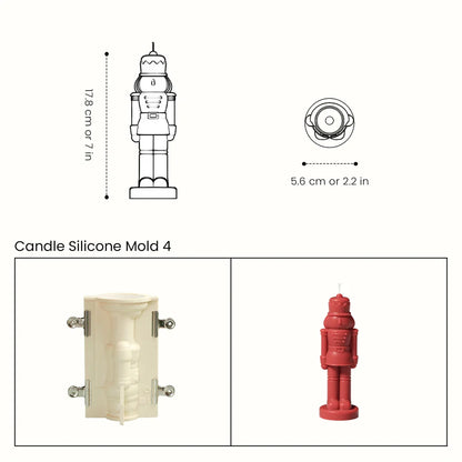 Nicole Nutcracker Silicone Molds Candles Christmas Aromatherapy Candle Mould DIY Candle Making Supplies