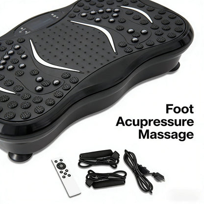 Full Body Vibration Plate Machine, Home Exercise Equipment with Remote & Resistance Bands, Weight Loss & Lymphatic Drainage