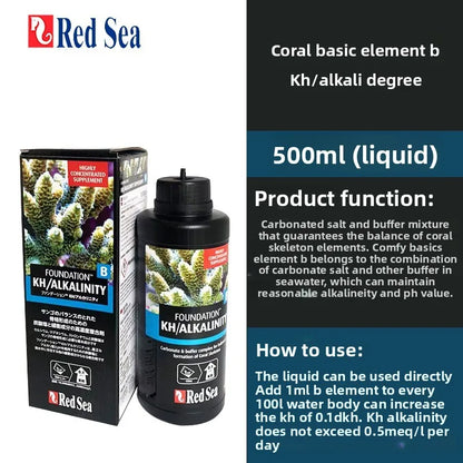 RedSea Coral Reef Essential Elements-Calcium Magnesium KH Strontium Iron Supplement for SPS/LPS-Aquarium Trace Minerals Additive