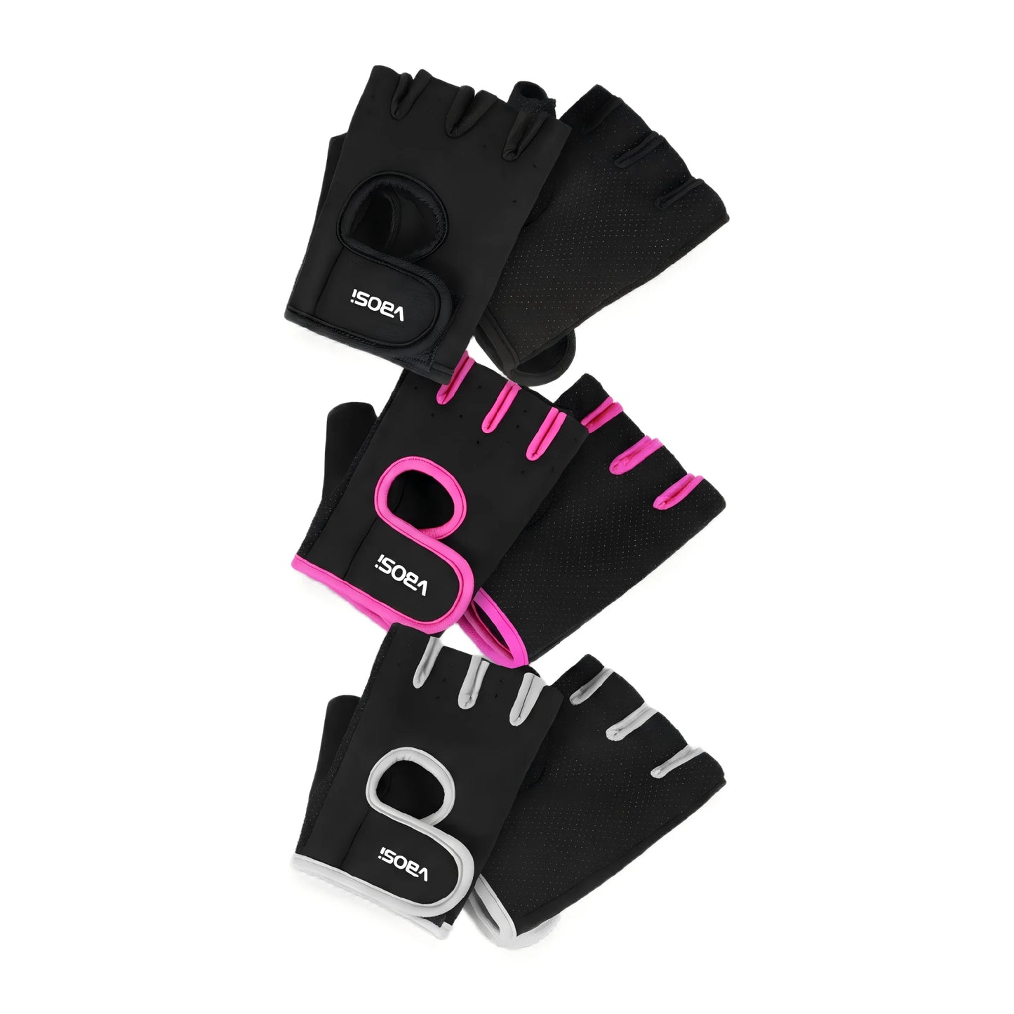 Women Half Finger Gym Gloves Anti-Slip Breathable Fitness Weight Lifting Sports Cycling Workout Protective Training Hand Gloves