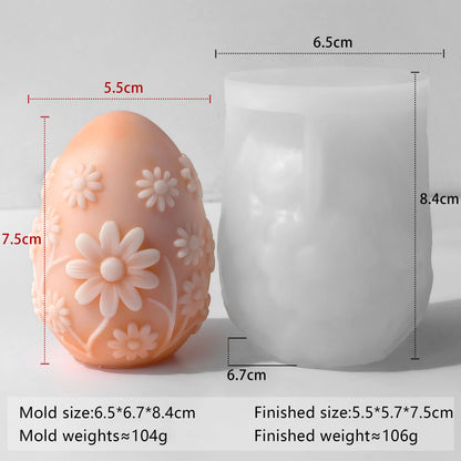 Easter Egg Candle Mold DIY Aromatherapy Scented Wax Custom Egg Silicone Mold Handmade Craft Home Decor Gift Making