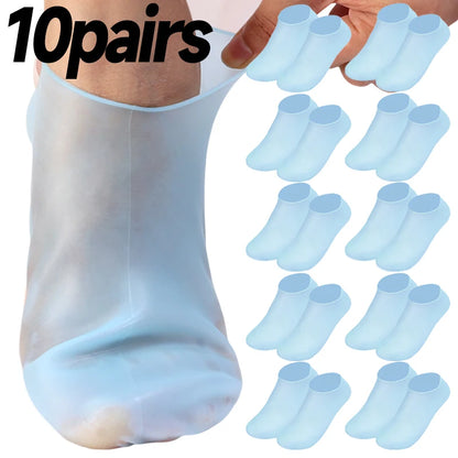 1/5/10Pairs Silicone Moisturizing Foot Socks Spa Tools Reusable Gel Stocking Protective Cover Anti Cracking Dead Skin Foot Care