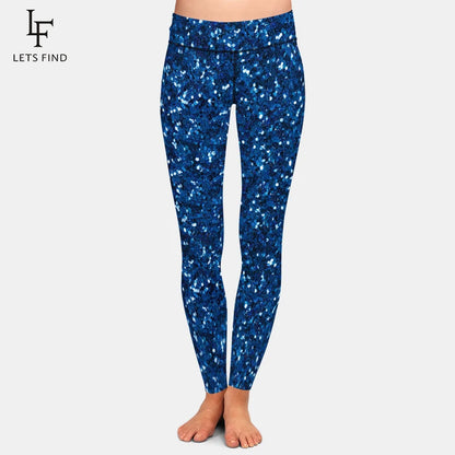 LETSFIND New Arrival Women Leggings High Waist Sexy Women Pants 3D Red Glitter Texture Print Fitness Slim Girls Stretch Leggings