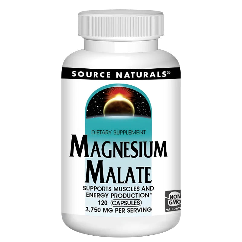 Magnesium Malate 3750 Mg Supplement Supports Muscle Function, Health and Energy Production