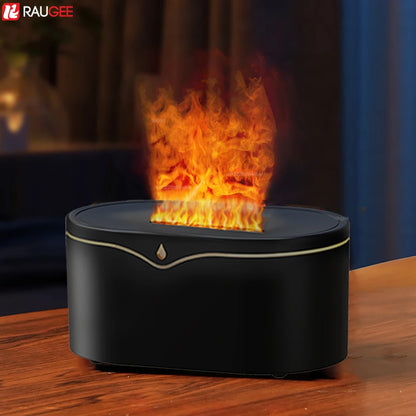 Flame Humidifier Fragrance Diffuser Fire Air Humidifier Aromatherapy Essential Oil Diffuser for Home Room Flame Aroma Diffuser