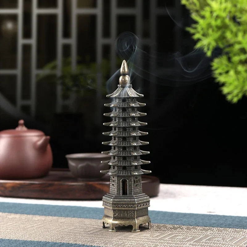 Feng Shui Vertical Incense Burner 3D Model China Wenchang Pagoda Home use incense burner holder Home Decoration Metal Handicraft
