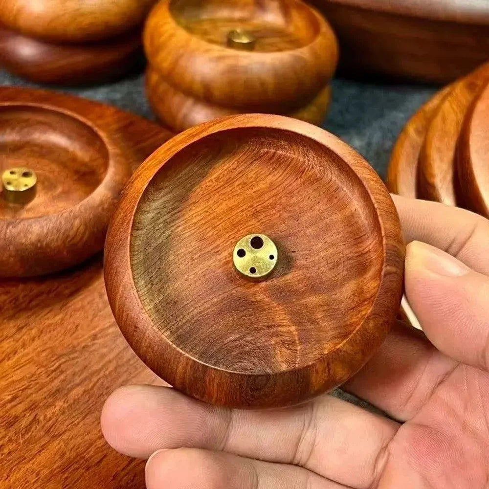 6PCS/3PCS/1PC Exquisite Wooden Plug in Incense Burner | Suitable for Buddhist Worship, Home Tea Room, Desktop Decoration - Ideal