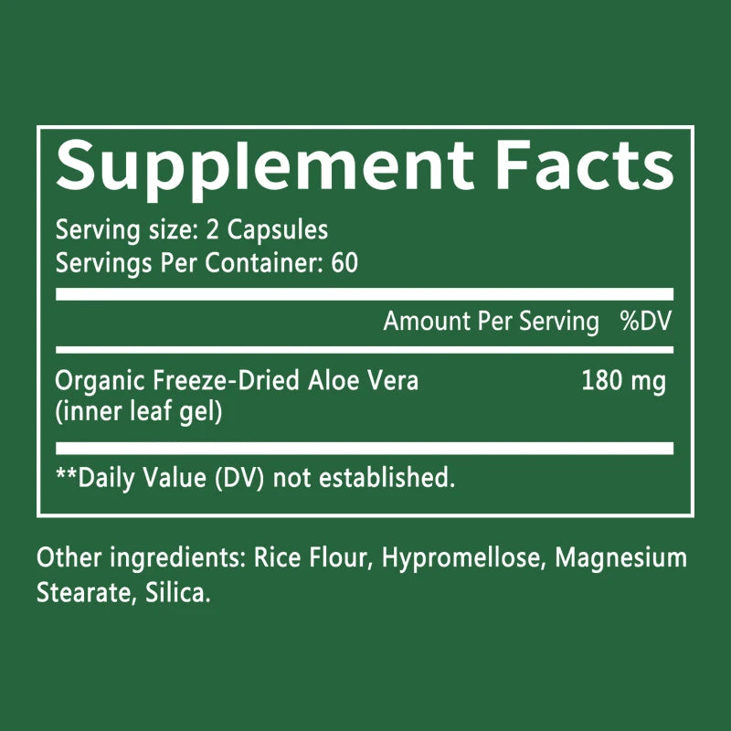 Aloe Vera Supplement - Made with Organic Aloe Vera, Support Digestion, Skin and Joint Health for Men and Women