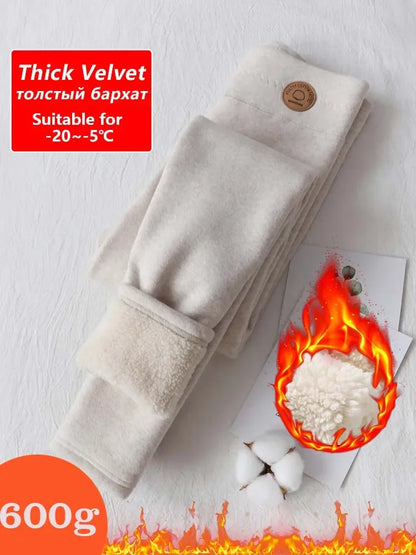 Women Leggings Autumn Winter Velvet Thickened Cotton Female Legging High Waist Solid Casual Fleece Warm Tights Pants Women