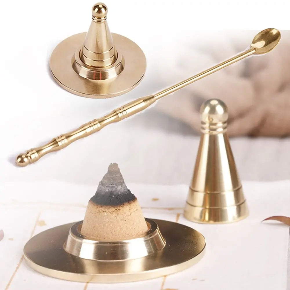 Pure Copper Incense Burner Chinese Ancient Style DIY Incense Cones Retro Brass Censer Incense Tools Moulds