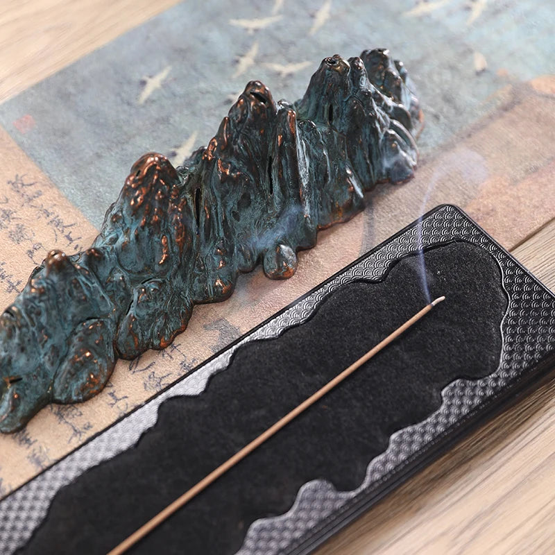 Alloy Boshan furnace wire incense incense incense burner lying incense box incense holder interior decoration decoration