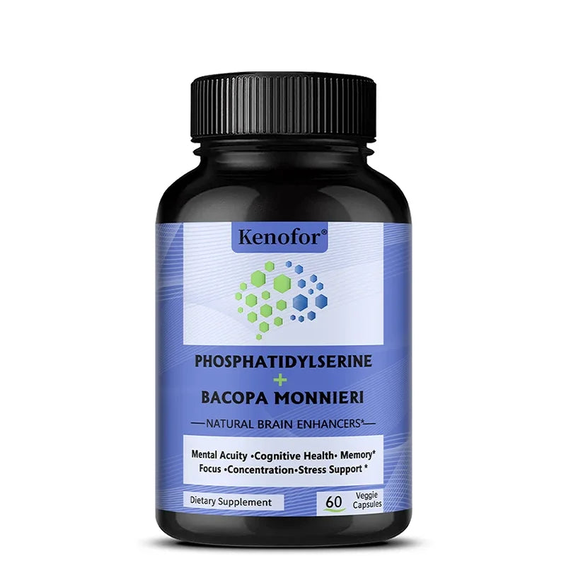 Phosphatidylserine Supplement, with Bacopa Monnieri, Brain Supplement, Supports Healthy Thinking, Memory, Creativity