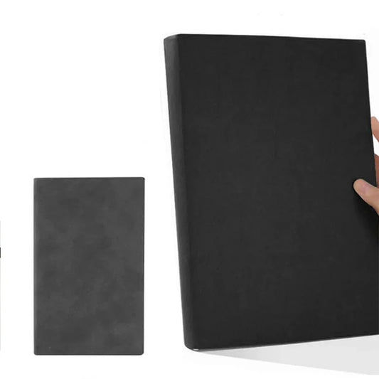 A4 A6 Large Size Notebook, 200/400 Pages Thick Leather Journal, Blank Minimalist Notepad for Office,College,Sketching&Journaling