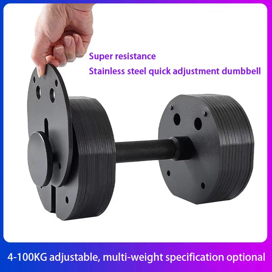 Quick Disassembly Plug-in Adjustable Dumbbells Multifunctional Men's Fitness Arm Muscle 1kg Incremental Steel Dumbbell