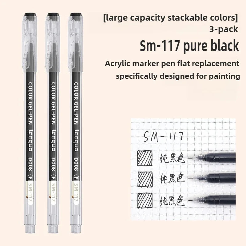LANGUO Artistic Overlayable Skin Color Gel Pens High-Capacity Journaling for Drawing Replacement School Supplies Stationery