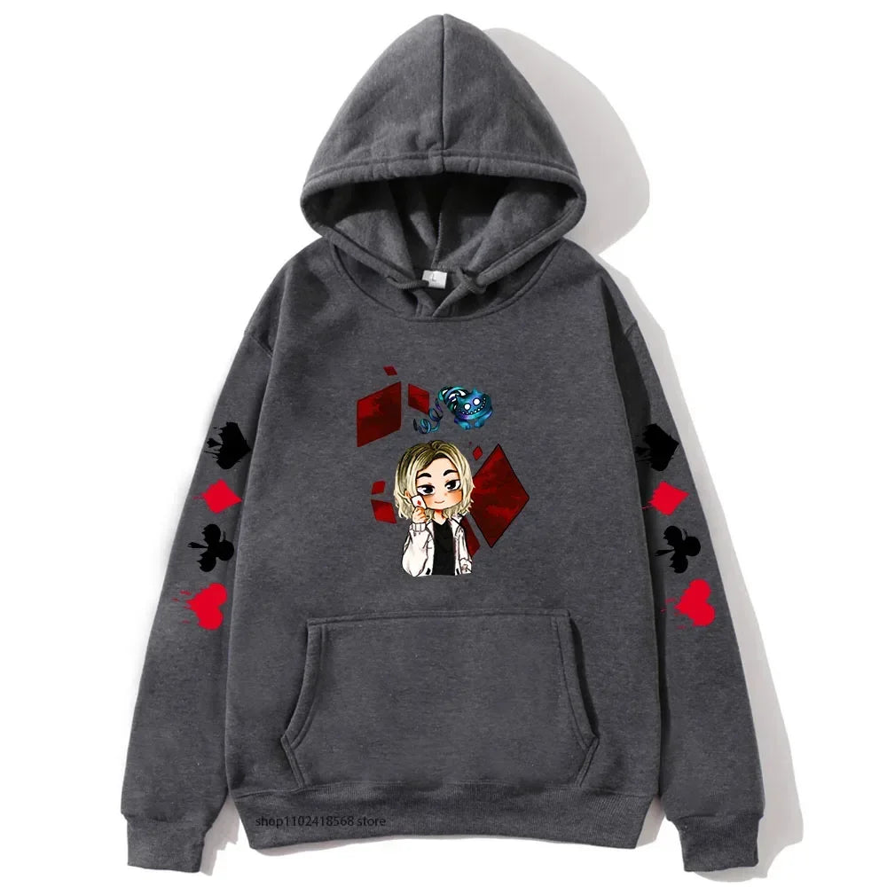 Cute Chishiya Hoodie Alice In Borderland Graphic Sweatshirts Anime Pullovers Men Cartoon Print Streetwear Women Harajuku Casual