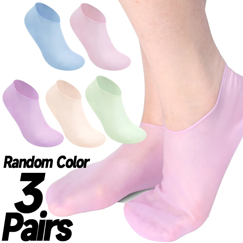1/5/10Pairs Silicone Moisturizing Foot Socks Spa Tools Reusable Gel Stocking Protective Cover Anti Cracking Dead Skin Foot Care