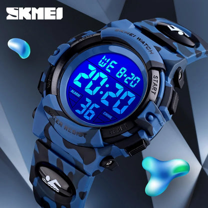 SKMEI 1548 Sport Children Shockproof Watch Waterproof Camouflage Colorful Light Boy Kids Girl Wristwatches 1266 relogio infantil