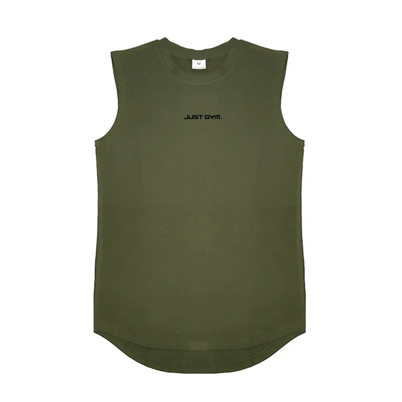 Summer Gym Tank Top Men Cotton Bodybuilding Fitness Sleeveless T Shirt Workout Clothing Mens Compression Sportswear Muscle Vests