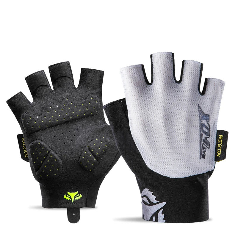 BATFOX Cycling Bicycle Gloves Half Finger Men Women Resistant Breathable Anti-Slip Summer Fishing Fitness Sport Training Gloves