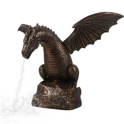 Realistic Garden Fountain Dragon Statue Resin Dragon Pattern Fountain Spray Dragon Retro Water Spray Dragon Outdoor Decoration