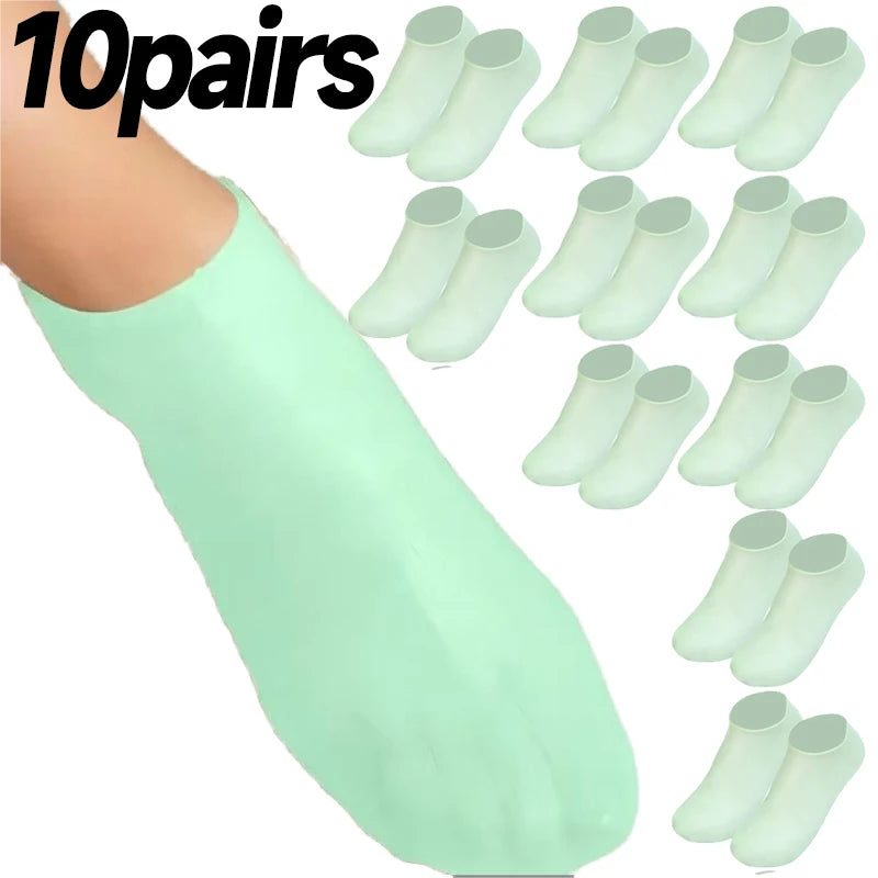 1/5/10Pairs Silicone Moisturizing Foot Socks Spa Tools Reusable Gel Stocking Protective Cover Anti Cracking Dead Skin Foot Care