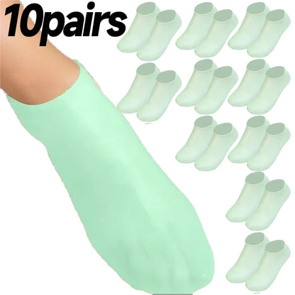 1/5/10Pairs Silicone Moisturizing Foot Socks Spa Tools Reusable Gel Stocking Protective Cover Anti Cracking Dead Skin Foot Care